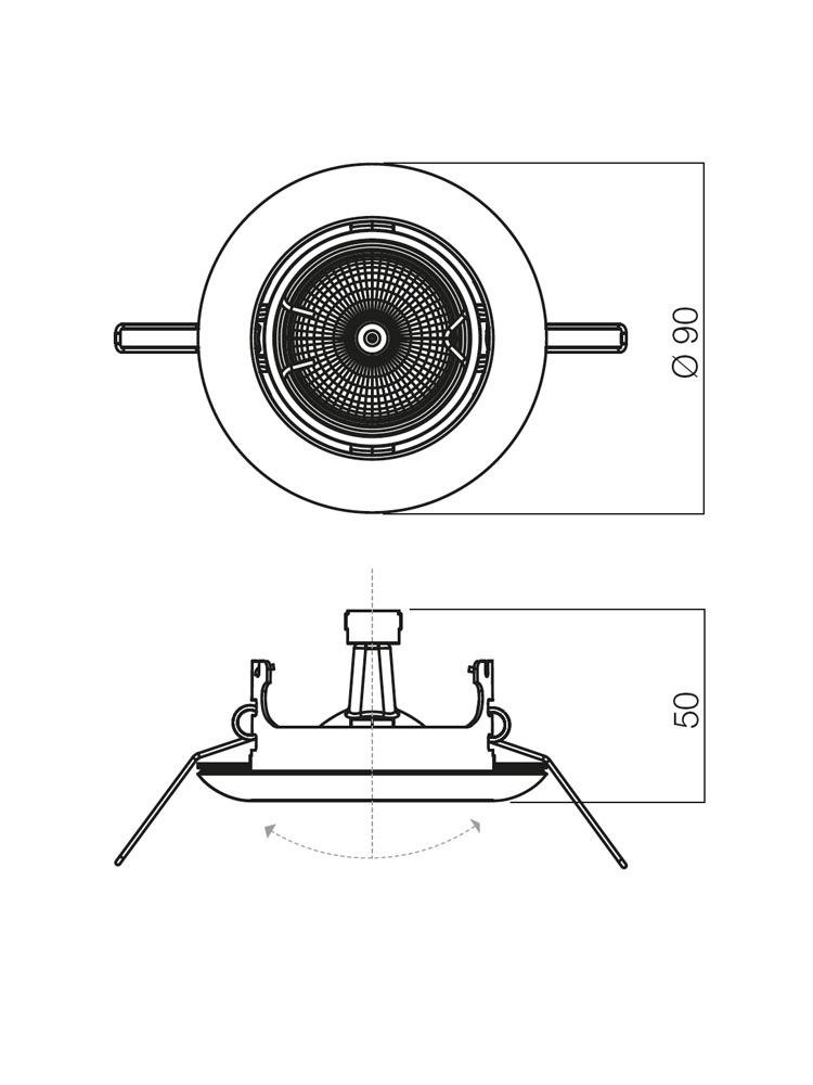 Spot încastrat Elc 3072 3072 WH 50 W/12V GU10
