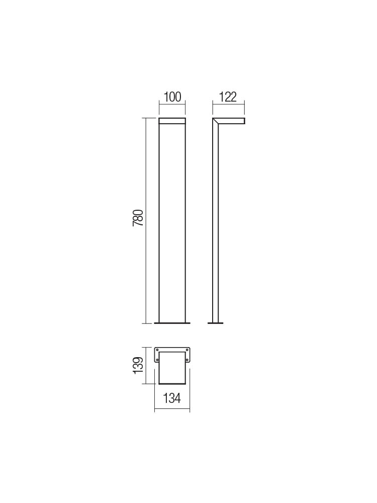 Stâlpișor exterior Embo LED SMD 8 W IP54 DG 3000 K