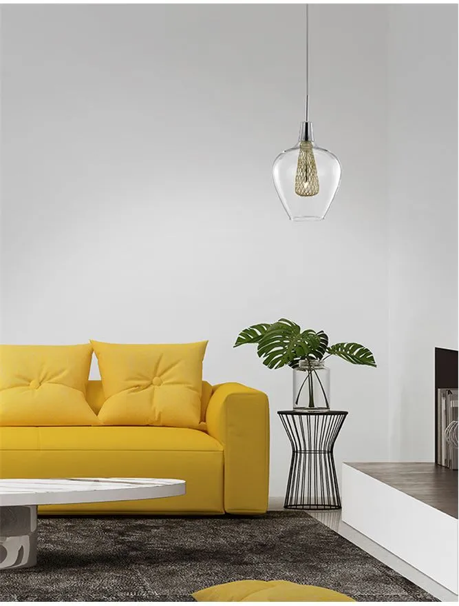 Suspensie FILO G9, 1x5 W, 220-240 V, IP20, aluminiu și sticlă