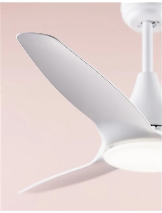 Ventilator SAMOA LED 40 W, 220-240 V, 700 lm, 3000K, IP20, oțel, sticlă și ABS