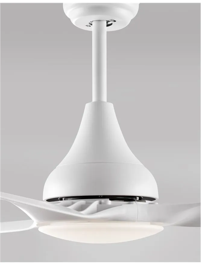 Ventilator SAMOA LED 40 W, 220-240 V, 700 lm, 3000K, IP20, oțel, sticlă și ABS