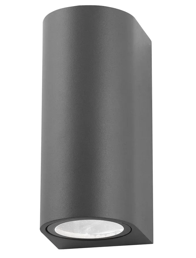 Aplică exterior NERO GU10, compatibil 2x35 W, 220-240 V, IP54, aluminiu și sticlă 2