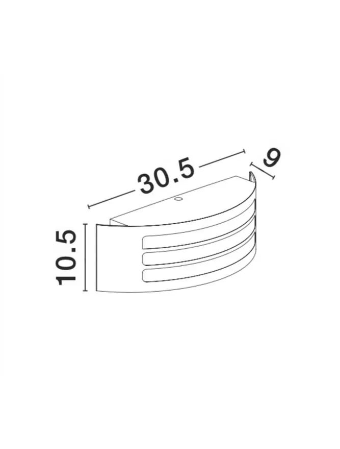Aplică exterior ZENITH E27, compatibil 1x16 W, 220-240 V, IP44, aluminiu și acril 3
