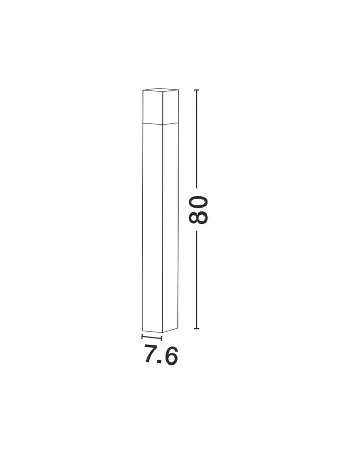 Stâlp STICK E27, compatibil 1x16 W, 220-240 V, IP54, aluminiu și acril