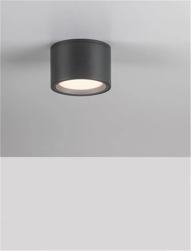 Plafonieră exterior FOCUS GX53 7 W, 220-240 V, 424 lm, 3000K, IP54, aluminiu și sticlă