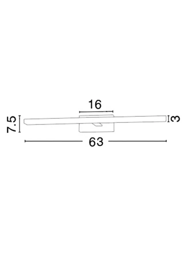 Aplică MODENA LED 18 W, 220-240 V, 1513 lm, 3000K, IP44, aluminiu și acril