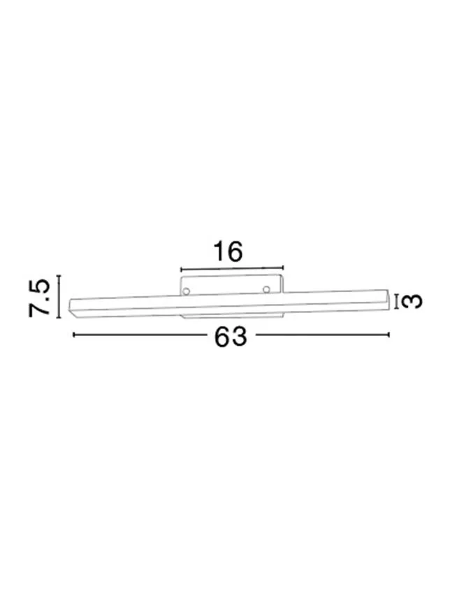 Aplică MODENA LED 18 W, 220-240 V, 1513 lm, 3000K, IP44, aluminiu și acril