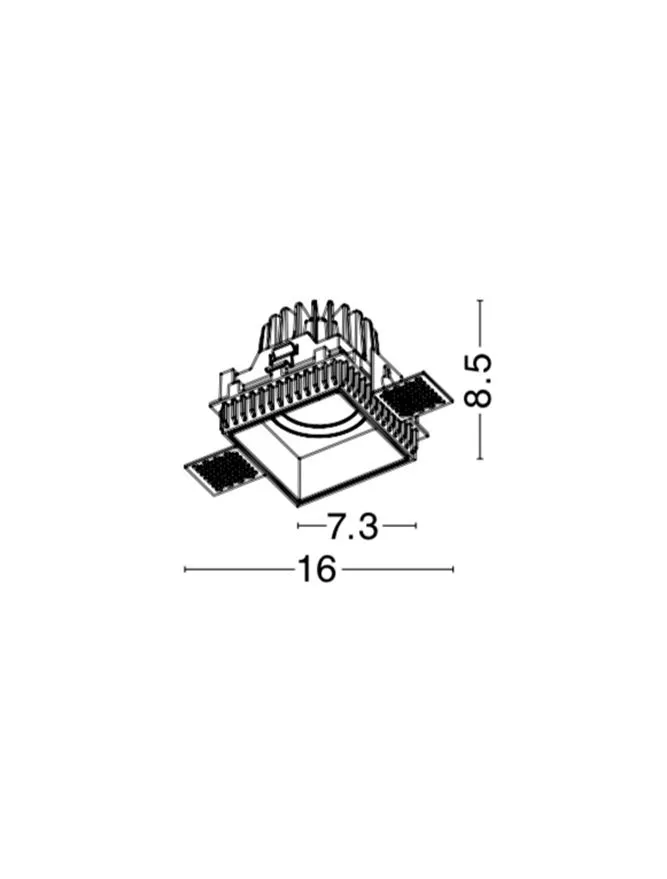 Spot BELLUNO IP54, aluminiu