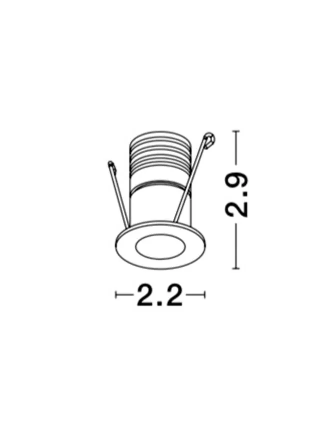 Spot TINY LED 1 W, 3 V 350 mA, 70 lm, 3000K, IP44, aluminiu