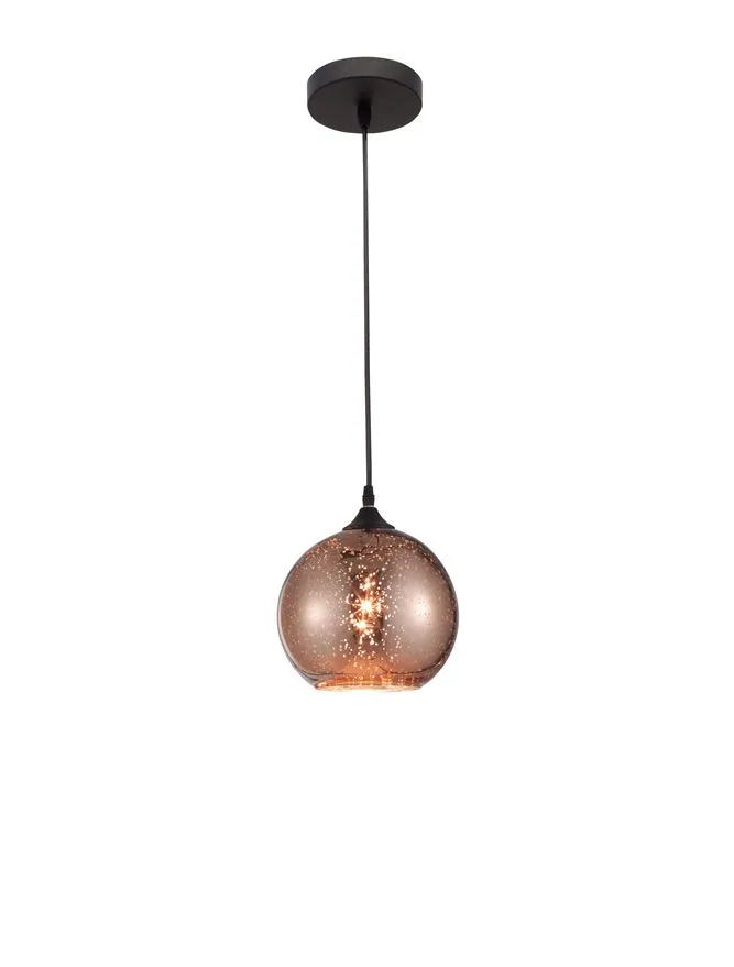 Suspensie BLAZE E27, 1x12 W, 230 V, IP20, metal, sticlă și cupru