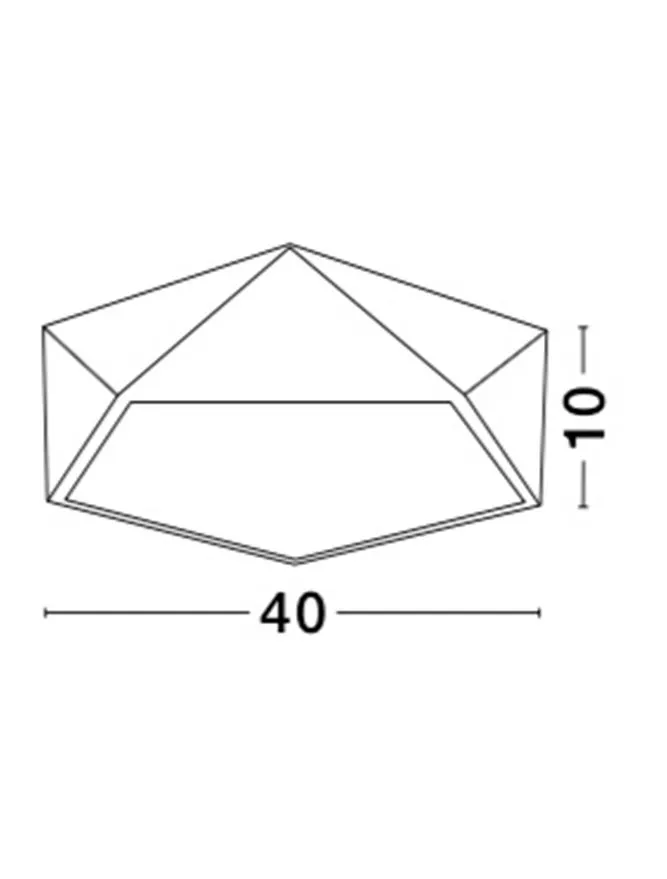 Plafonieră DARIUS E27, 4x10 W, 230 V, IP20, acril și metal