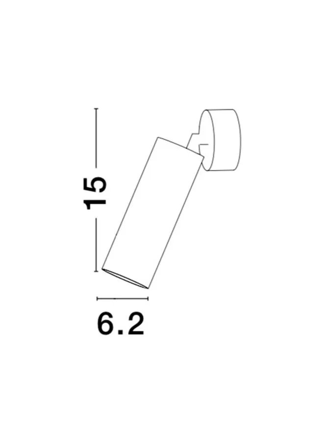 Aplică DEXTER GU10, compatibil 1x35 W, 230 V, IP20, aluminiu