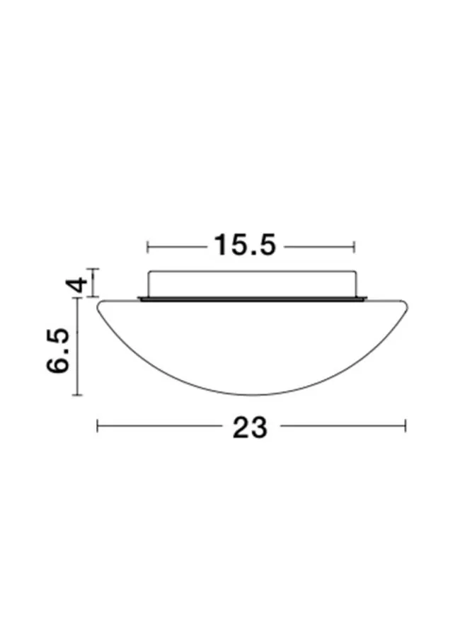 Plafonieră BREST E27, 1x12 W, 230 V, IP44, metal și sticlă