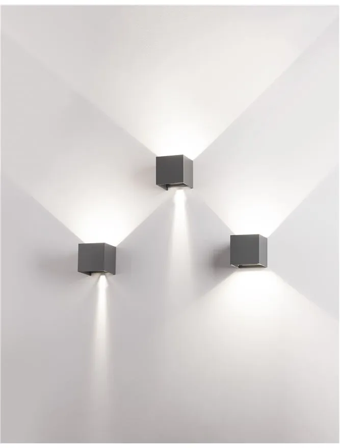 Aplică exterior COMO LED 2x3 W, 220-240 V, 510 lm, 3000K, IP54, aluminiu