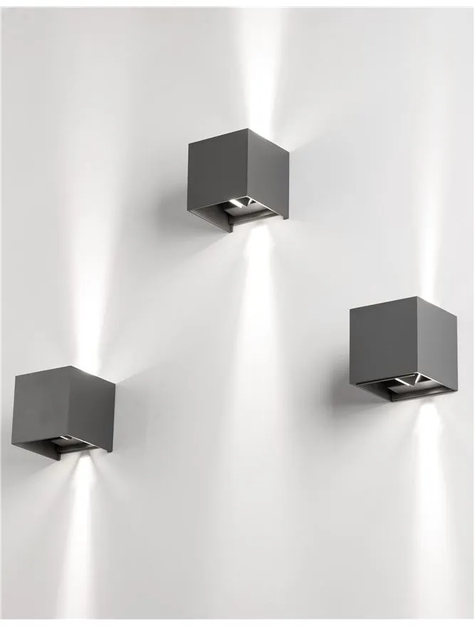 Aplică exterior COMO LED 2x3 W, 220-240 V, 510 lm, 3000K, IP54, aluminiu