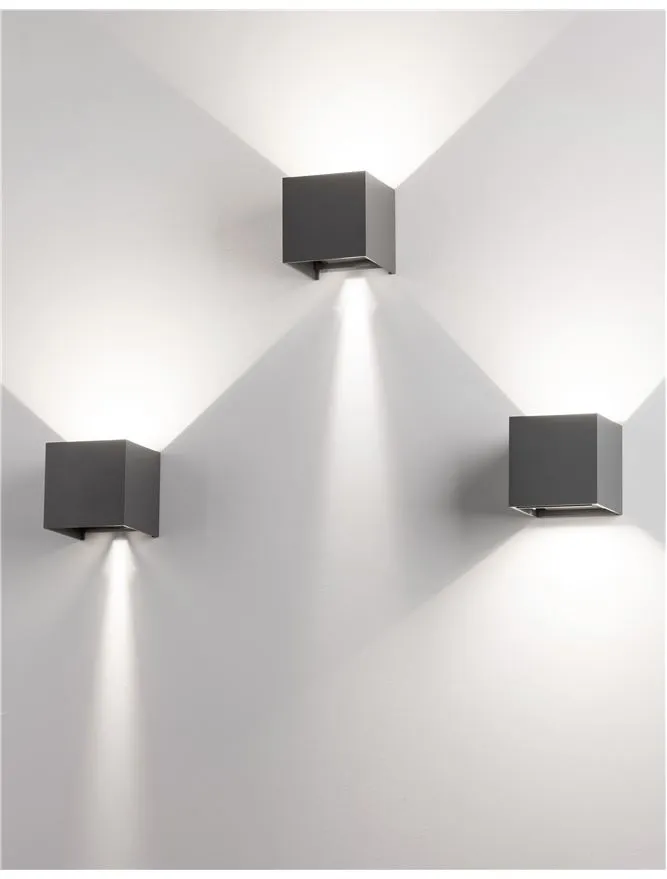 Aplică exterior COMO LED 2x3 W, 220-240 V, 510 lm, 3000K, IP54, aluminiu
