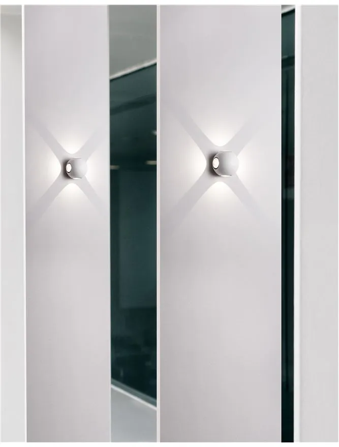 Aplică exterior COMO LED 4x1 W, 220-240 V, 265 lm, 3000K, IP54, aluminiu și sticlă