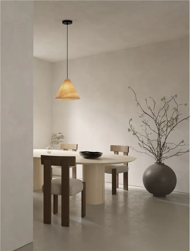 Suspensie ELYSIAN E27, 1x12 W, 100-240 V, IP20, lemn