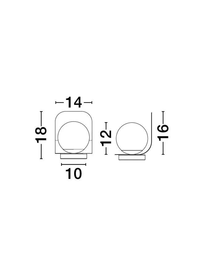 Veioză KAMEN E14, 1x5 W, 230 V, IP20, metal