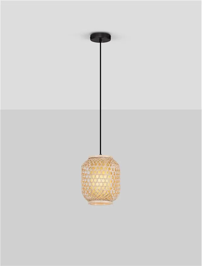 Suspensie ASMA E27, 1x12 W, 100-240 V, ratan și oțel