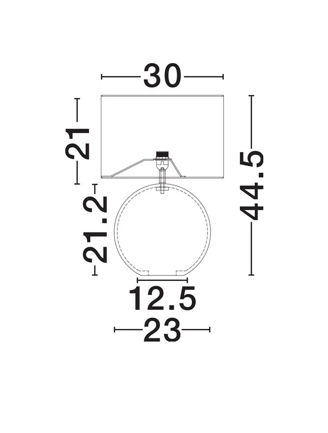 Veioză EVER E27, 1x12 W, 100-240 V, IP20, textil și paper