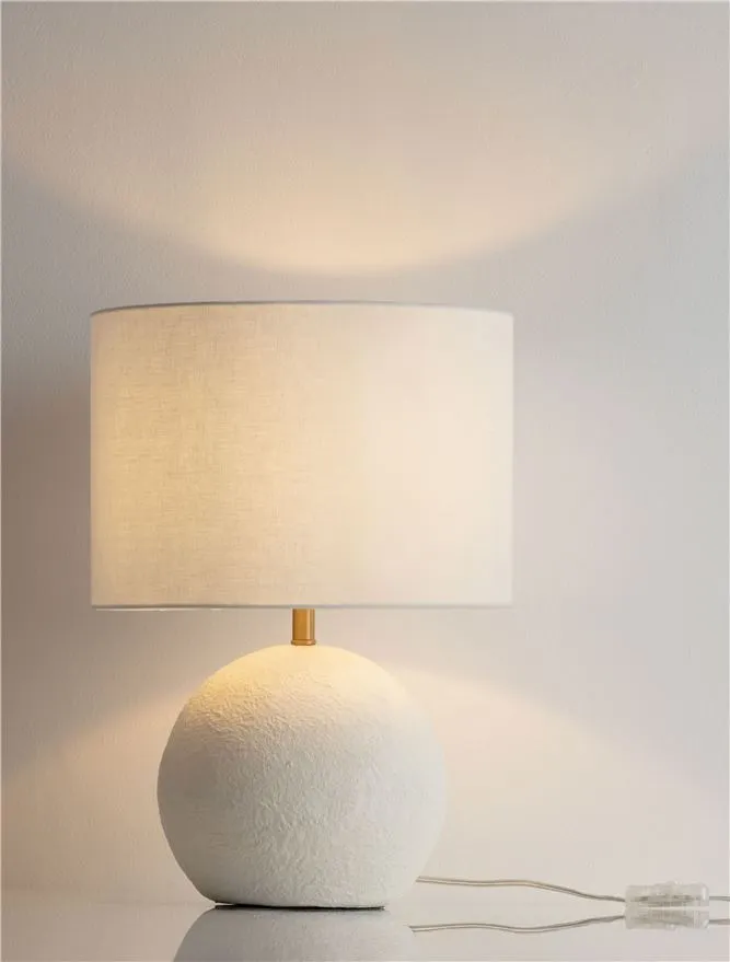 Veioză EVER E27, 1x12 W, 100-240 V, IP20, textil și paper