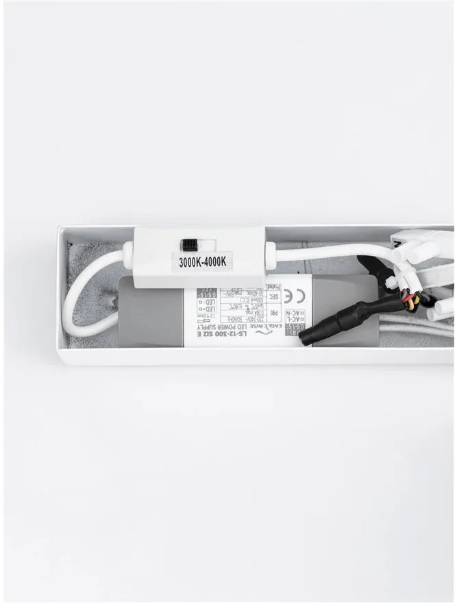 Aplică LIVO LED 10 W, 220-240 V, 650 lm, 3000-4000K, IP44, CCT selectabil prin DIP switch, aluminiu, acril și oțel