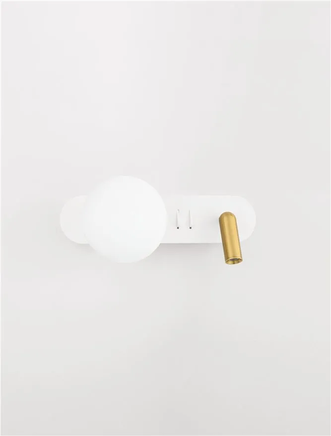 Aplică NOBLE G9, 3 W / 1x5 W, 100-240 V, 182 lm, 3000K, IP20, metal și sticlă