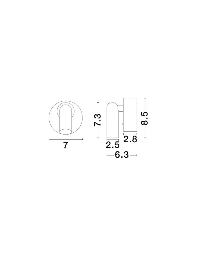 Aplică PICTOR LED 3 W, 220-240 V, 179 lm, 3000K, IP20, aluminiu