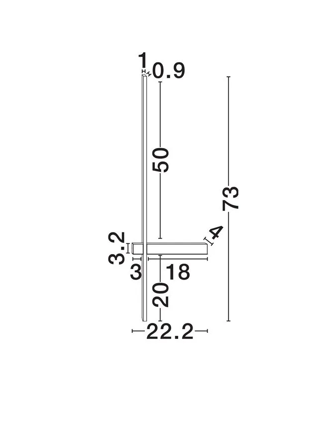 Aplică DANESSA LED 5 W, 220-240 V, 374 lm, 2700-3000K, IP20, dimmabil prin DIP switch, aluminiu și acril