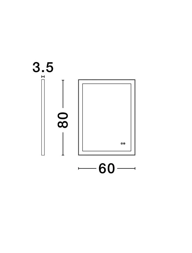 Oglindă URAL LED 29 W, 220-240 V, 734 lm, 4000K, IP44, aluminiu și sticlă