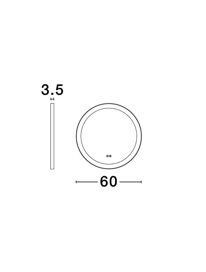 Oglindă URAL LED 20 W, 220-240 V, 682 lm, 3000K, IP44, aluminiu și sticlă
