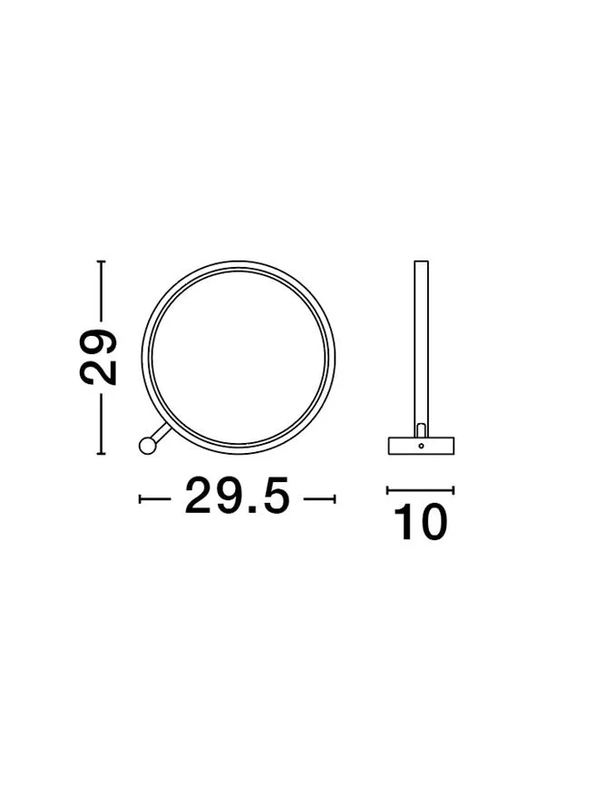 Veioză HOLA LED 12 W, 230 V, 780 lm, 3000K, IP20, aluminiu