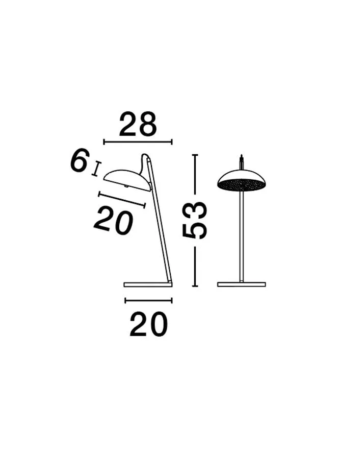 Veioză FLUTE LED 18 W, 230 V, 1105 lm, 3000K, IP20, dimmabil Triac, aluminiu