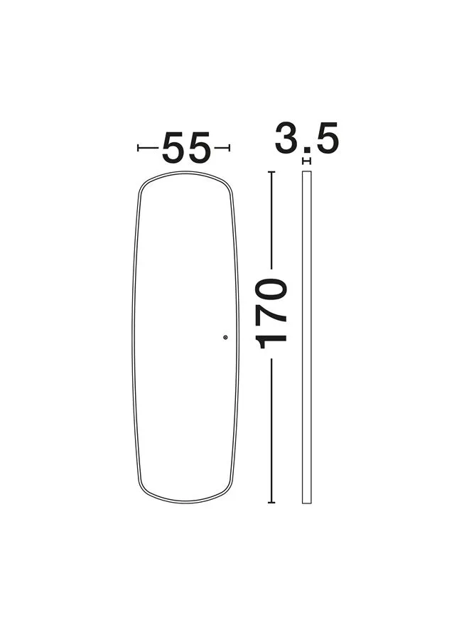 Oglindă SINIA LED 58 W, 220-240 V, 1186 lm, 3000K, IP44, aluminiu și sticlă