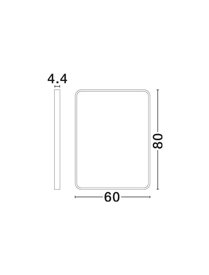 Oglindă SINIA LED 48 W, 220-240 V, 1132 lm, 3000K, IP44, aluminiu și sticlă