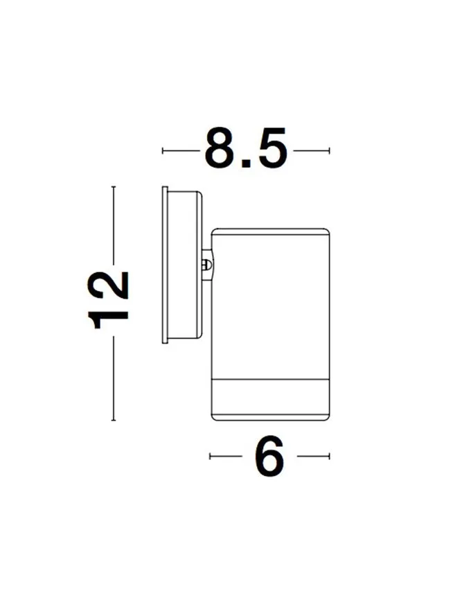 Aplică exterior LIMBIO GU10, 1x7 W, 220-240 V, IP44, sticlă și ABS 6