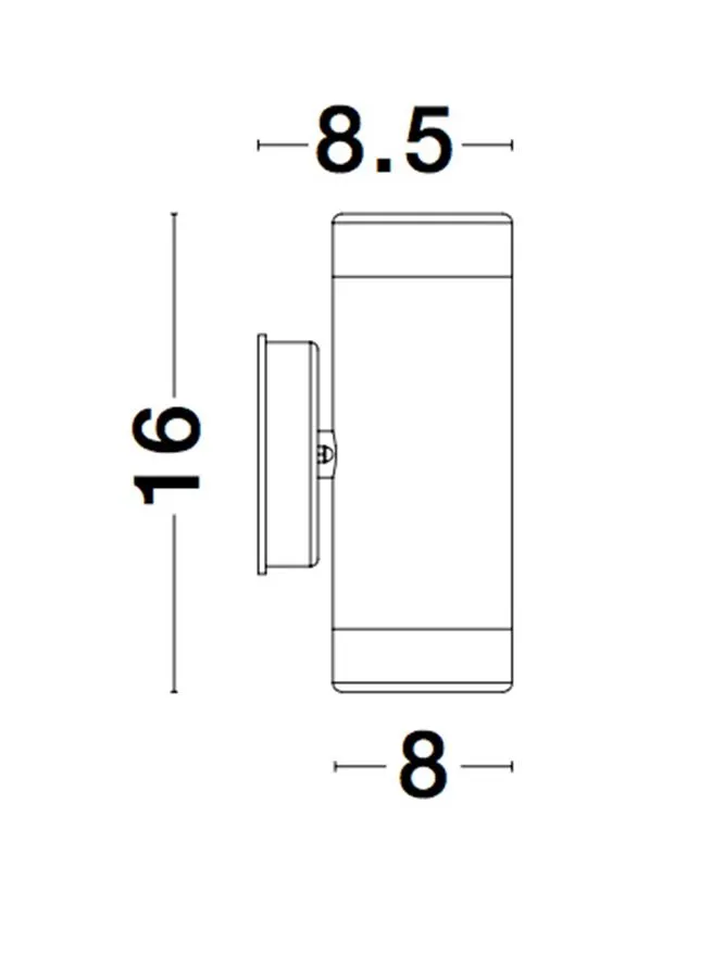 Aplică exterior LIMBIO GU10, 2x7 W, 220-240 V, IP44, acril și sticlă 5