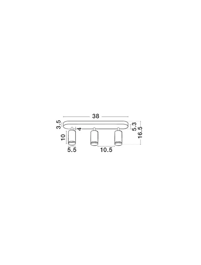 Suspensie MAO GU10, 3x10 W, 100-240 V, IP44, aluminiu și acril