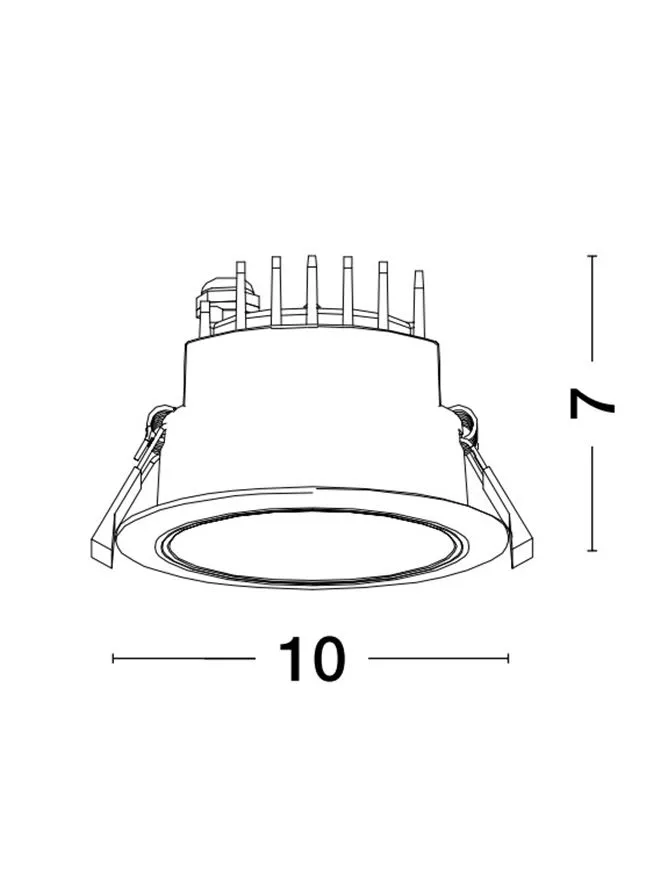 Spot CARPO LED 10 W, 37.6 V, 980 lm, 3000K, IP20, UGR <18, CRI ≥90, aluminiu