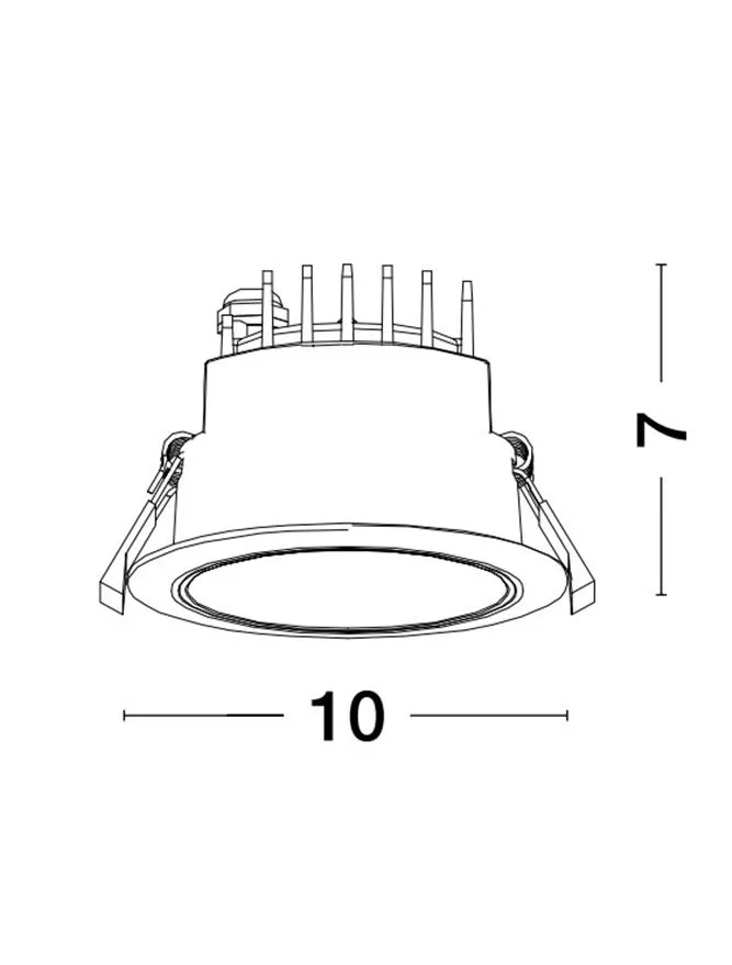 Spot CARPO LED 10 W, 37.6 V, 980 lm, 3000K, IP20, UGR <18, CRI ≥90, aluminiu