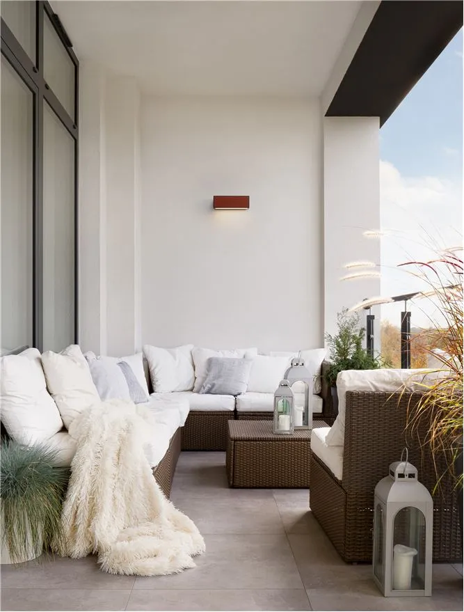 Aplică exterior BROWN LED 2 W, 3.7 V, 82 lm, 3000K, IP65, aluminiu și sticlă