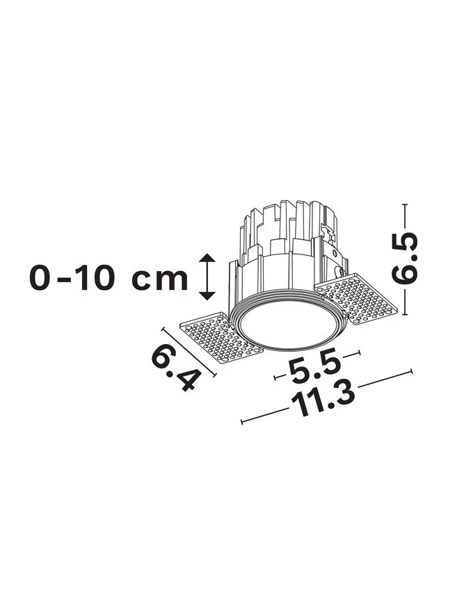 Spot Talus LED 10 W, 220-240 V, 716 lm, 3000K, IP44, CRI ≥97, aluminiu