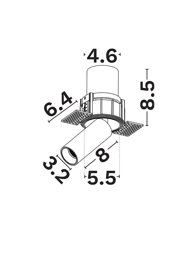 Spot Otium LED 7 W, 220-240 V, 497 lm, 3000K, IP20, UGR <11, CRI ≥97, aluminiu