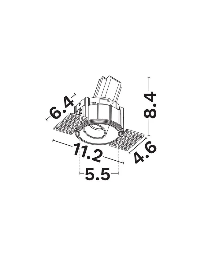Spot Otium LED 7 W, 220-240 V, 431 lm, 3000K, IP20, UGR <13, CRI ≥97, aluminiu