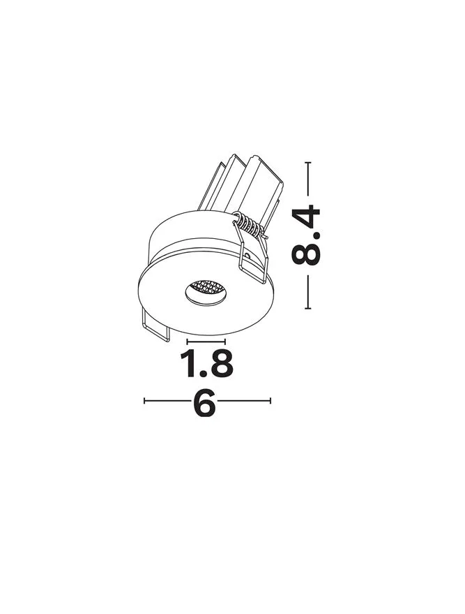 Spot Hollow LED 7 W, 220-240 V, 394 lm, 3000K, IP20, UGR <13, CRI ≥97, aluminiu