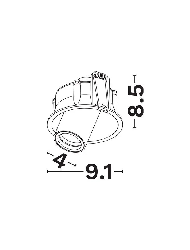 Spot Otto%20Lens LED 7 W, 220-240 V, 112 lm, 3000K, IP20, UGR <12, CRI ≥97, aluminiu