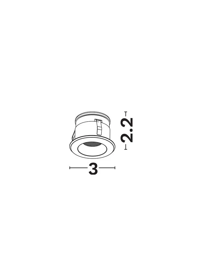 Spot Loggia LED 1 W, 220-240 V, 3000K, IP44, UGR <7, CRI ≥90, aluminiu