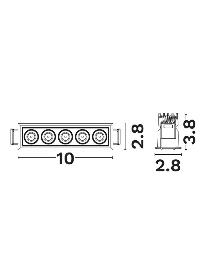 Spot Strealth LED 8 W, 220-240 V, 700 lm, 3000K, IP20, UGR <19, CRI ≥90, aluminiu