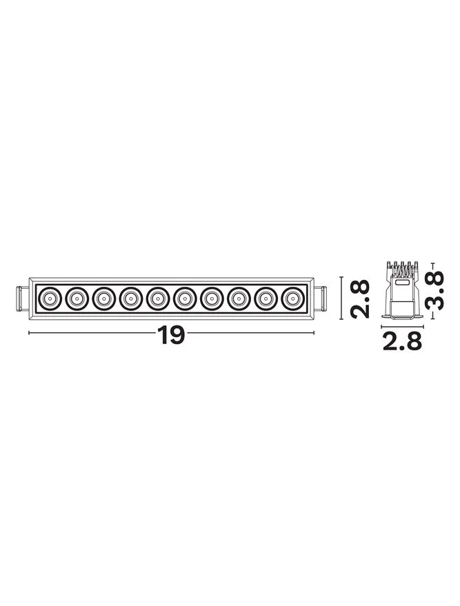 Spot Strealth LED 15 W, 220-240 V, 1400 lm, 3000K, IP20, UGR <19, CRI ≥90, aluminiu